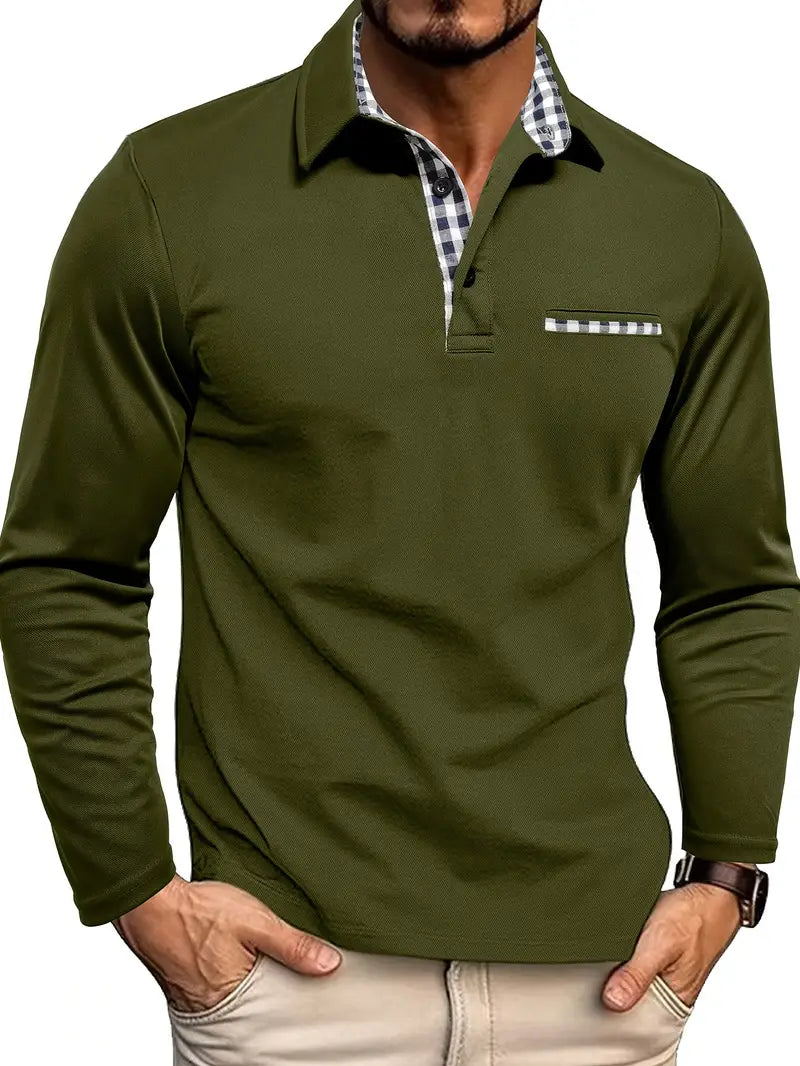 Heren polo met lange mouwen | Casual stijl met nette afwerking