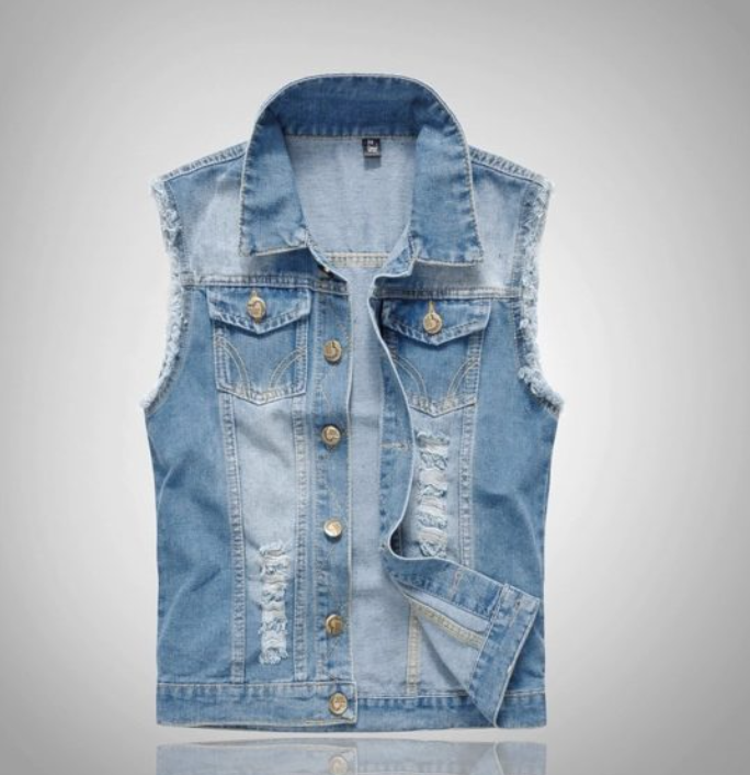 Mode Outlet | Heren Denim Vest – Tijdloos & Stoer