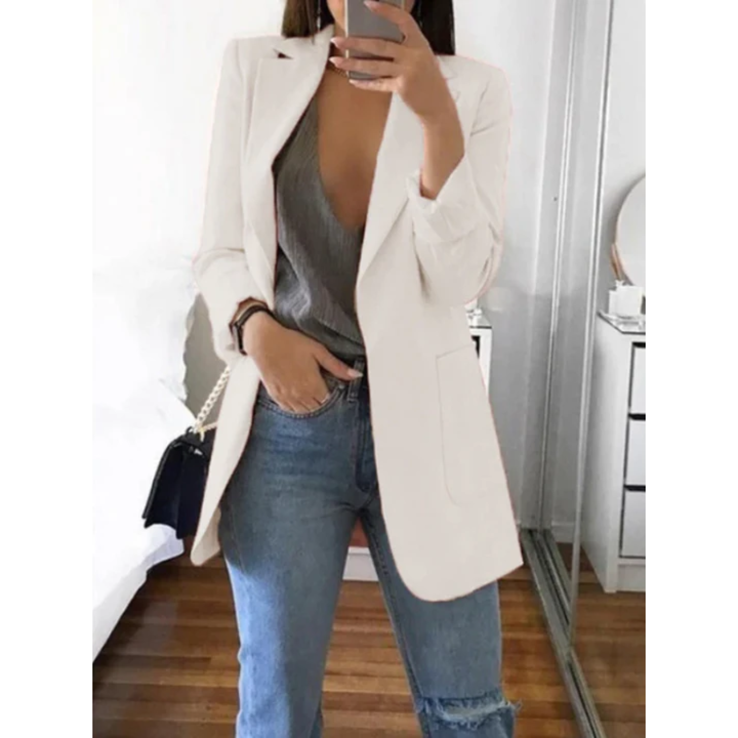 Mode Outlet | Slim-Fit Blazer voor Vrouwen – Stijlvol & Veelzijdig