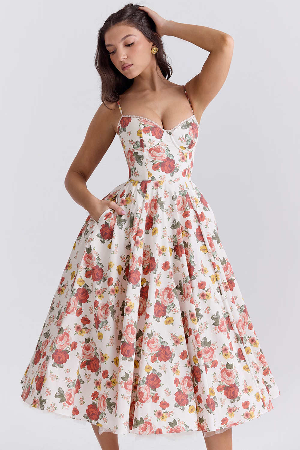 Mode Outlet | Elegante Midi Party Jurk – Flatterend & Feestelijk