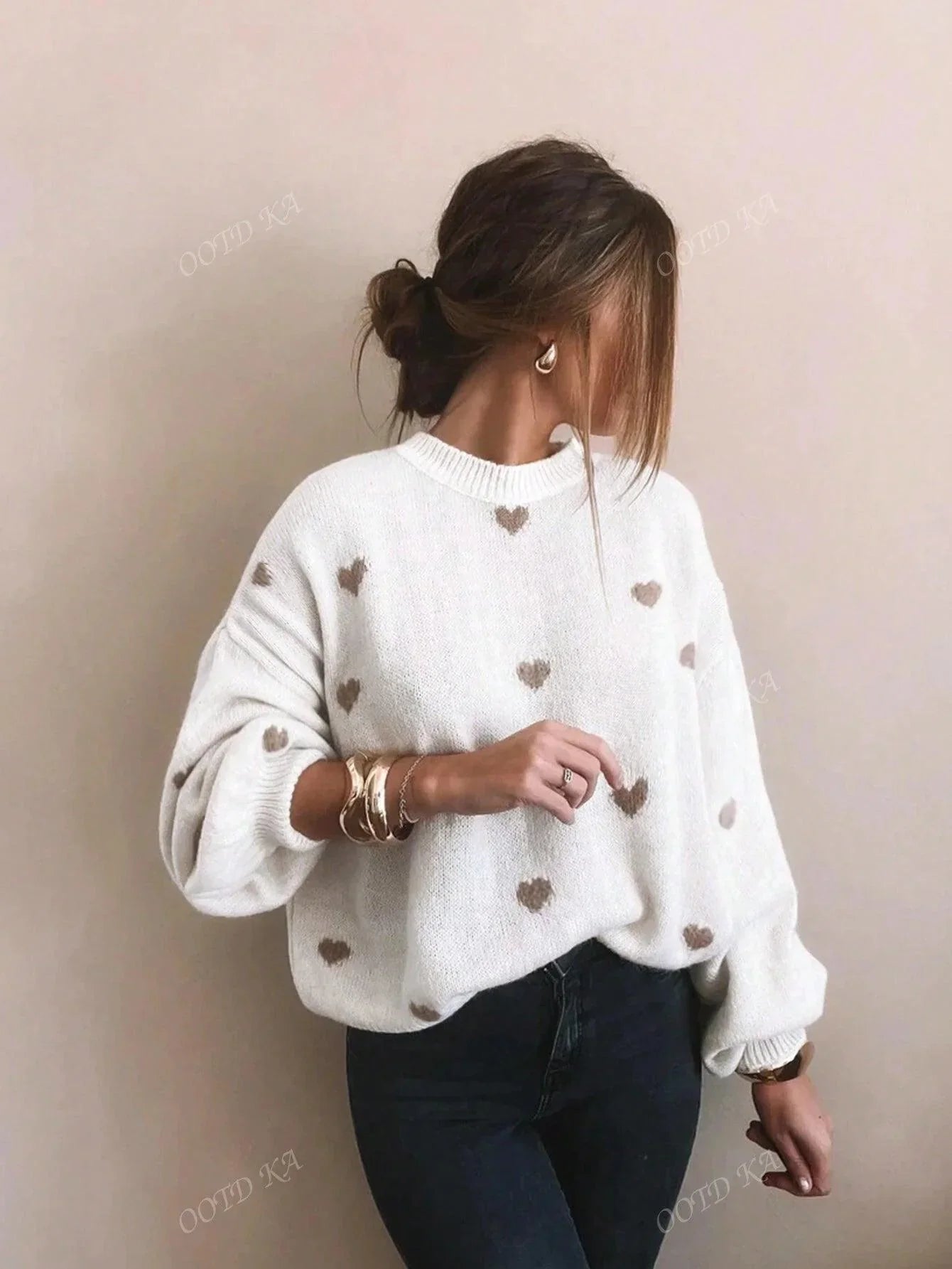 Dames trui met print | Comfortabele pasvorm en speelse uitstraling