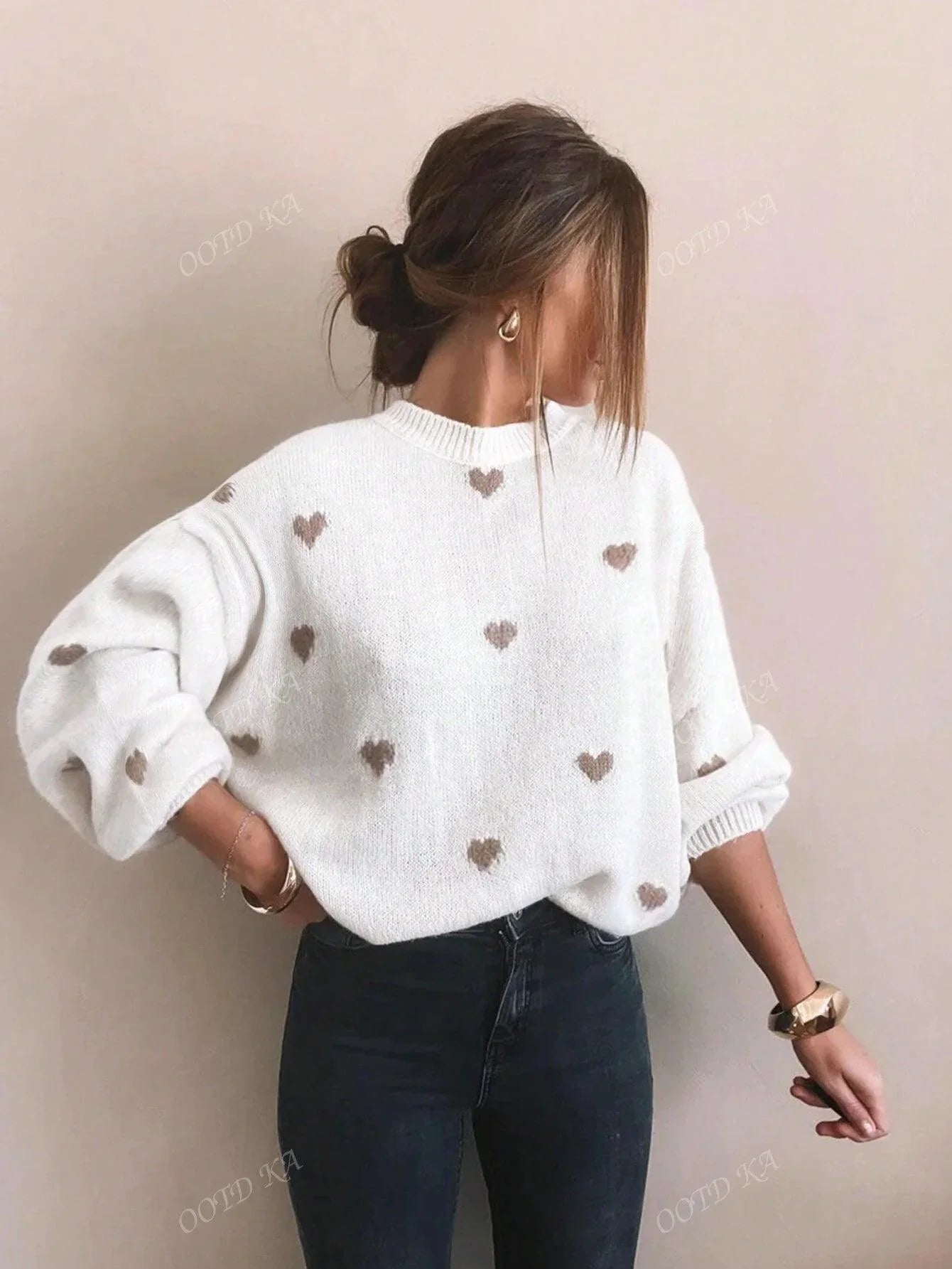 Dames trui met print | Comfortabele pasvorm en speelse uitstraling