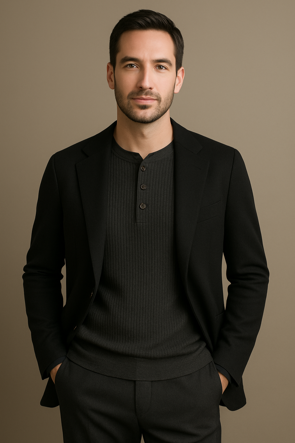 Heren Henley shirt | Casual longsleeve met knoopsluiting