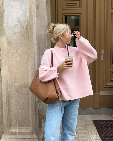 Oversized trui dames – Zachte ronde hals en casual stijl
