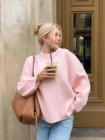 Oversized trui dames – Zachte ronde hals en casual stijl