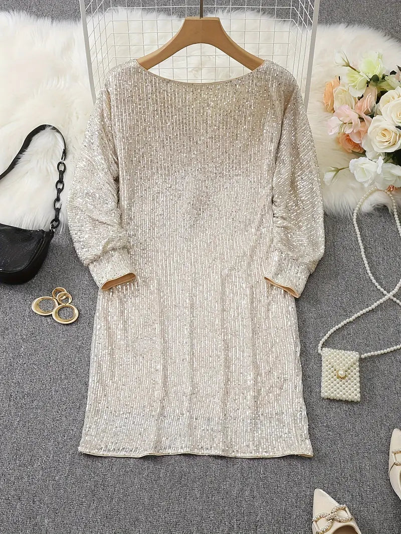 NOVA | Glanzend One-Shoulder Minijurk – Stijlvol & Verleidelijk