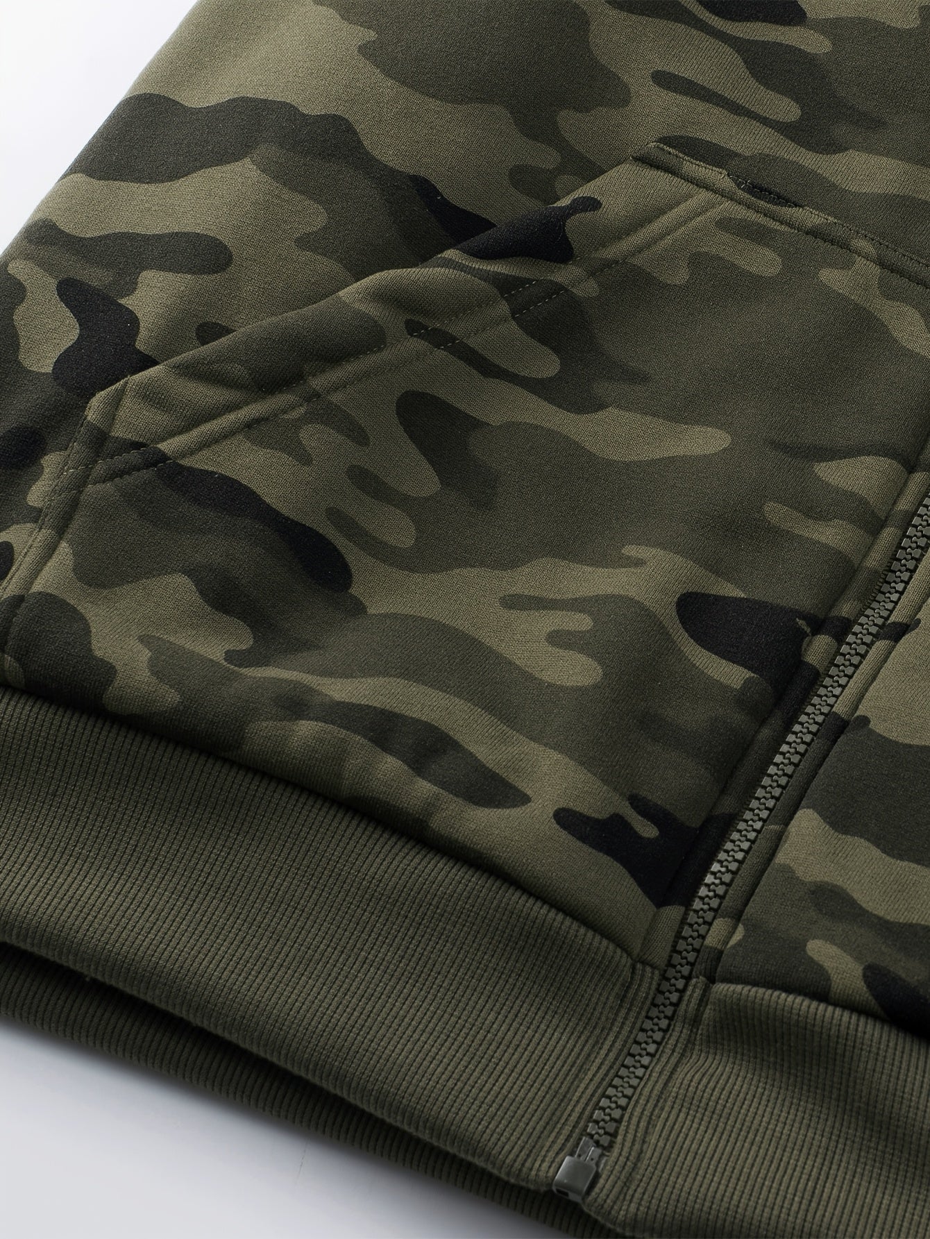 Heren Camouflage Outdoor Hoodie met Fleecevoering