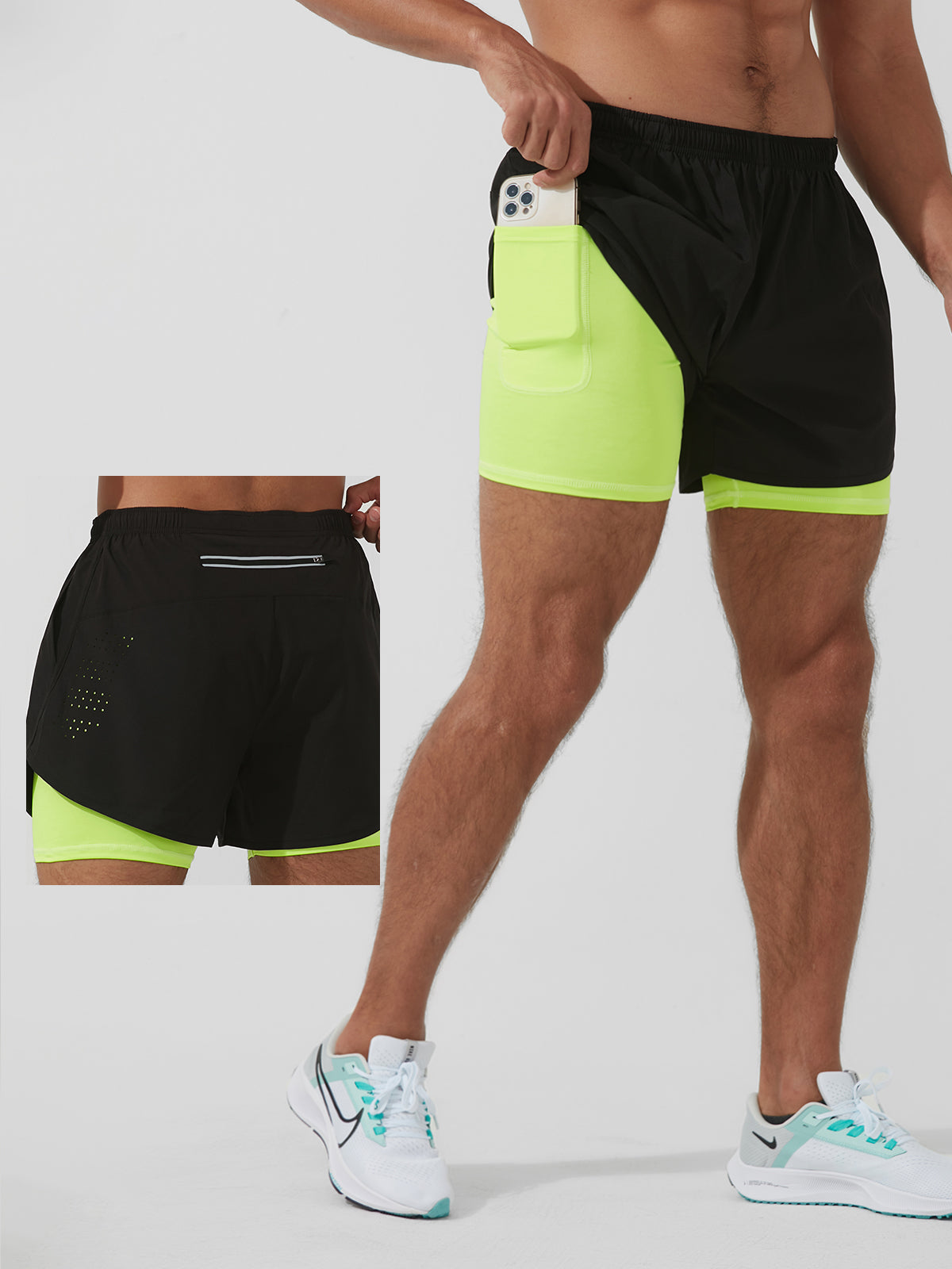 Xavier | 2-in-1 Sportshort – Bewegingsvrijheid & Functioneel Design