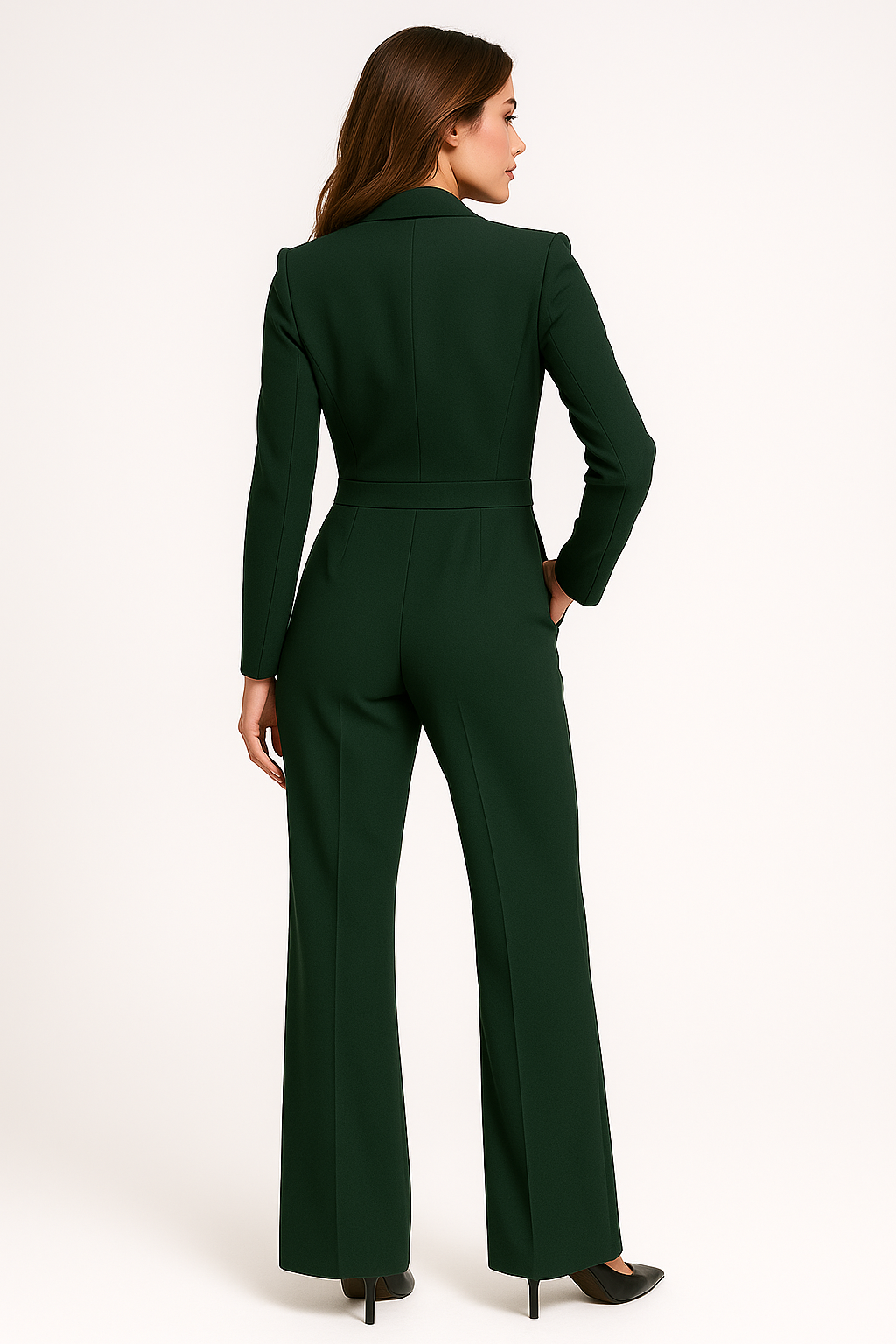 Dames jumpsuit | Elegante V-hals en wijdvallende pasvorm voor een moderne look