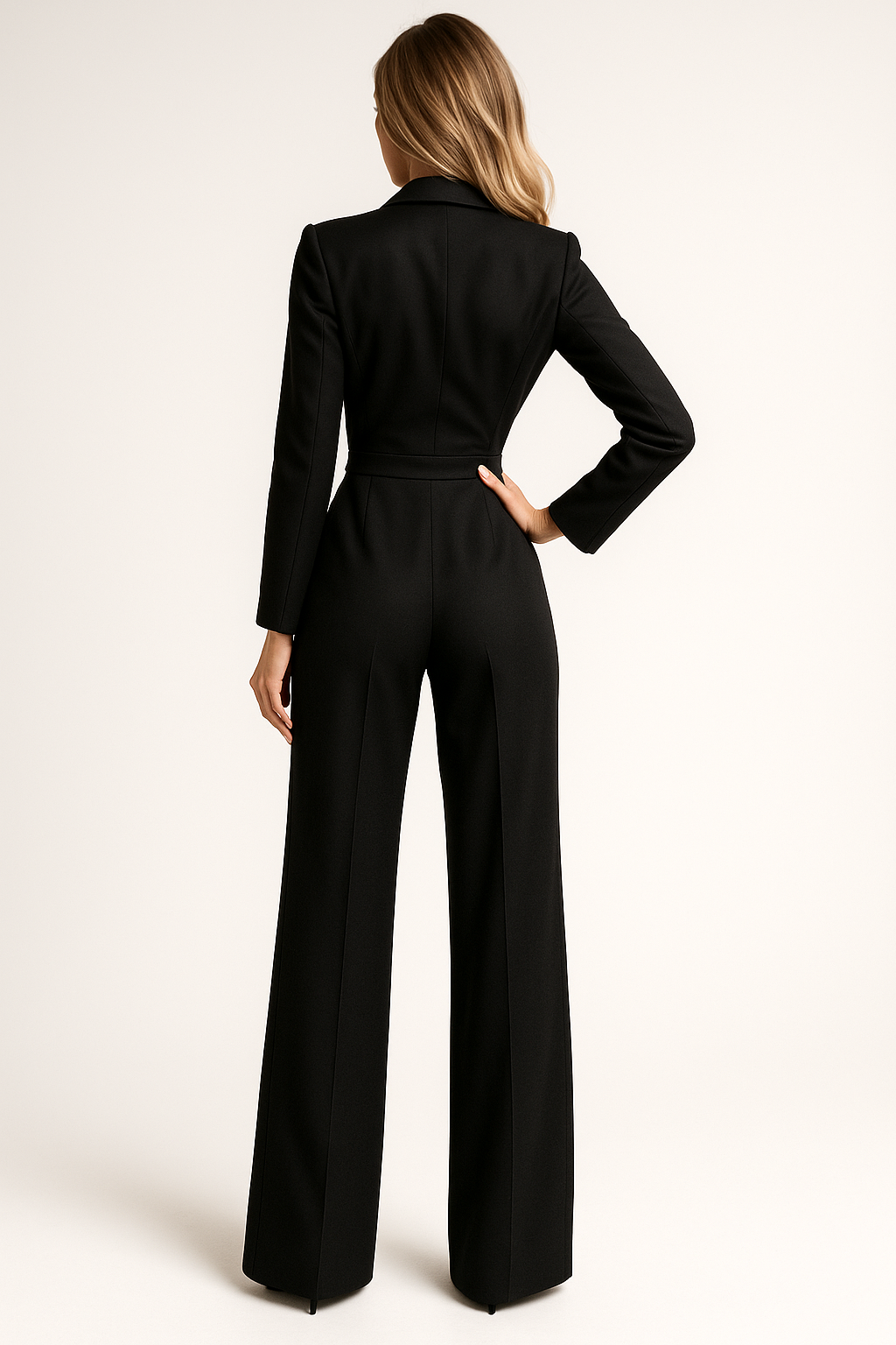 Dames jumpsuit | Elegante V-hals en wijdvallende pasvorm voor een moderne look