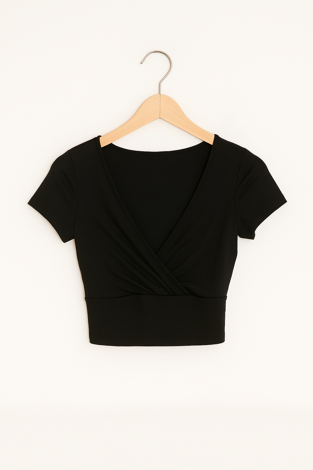 Dames Crop Top met V-Hals – Comfortabel & Stijlvol