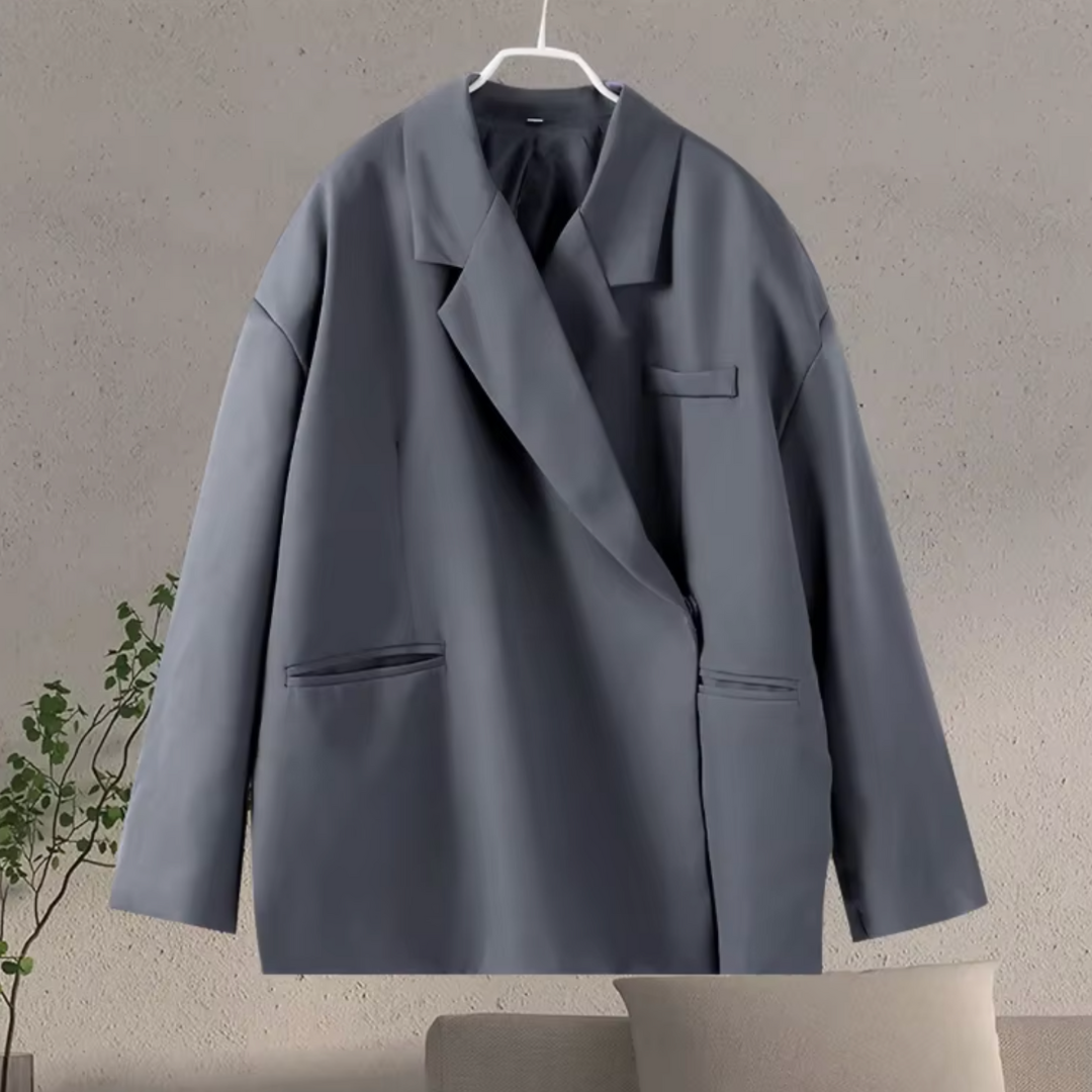 Dames Oversized Blazer – Tijdloze Lange Blazer met Elegante Pasvorm