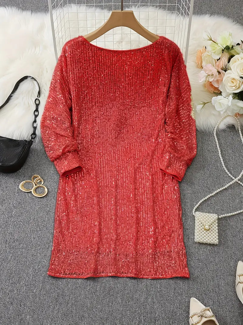 NOVA | Glanzend One-Shoulder Minijurk – Stijlvol & Verleidelijk