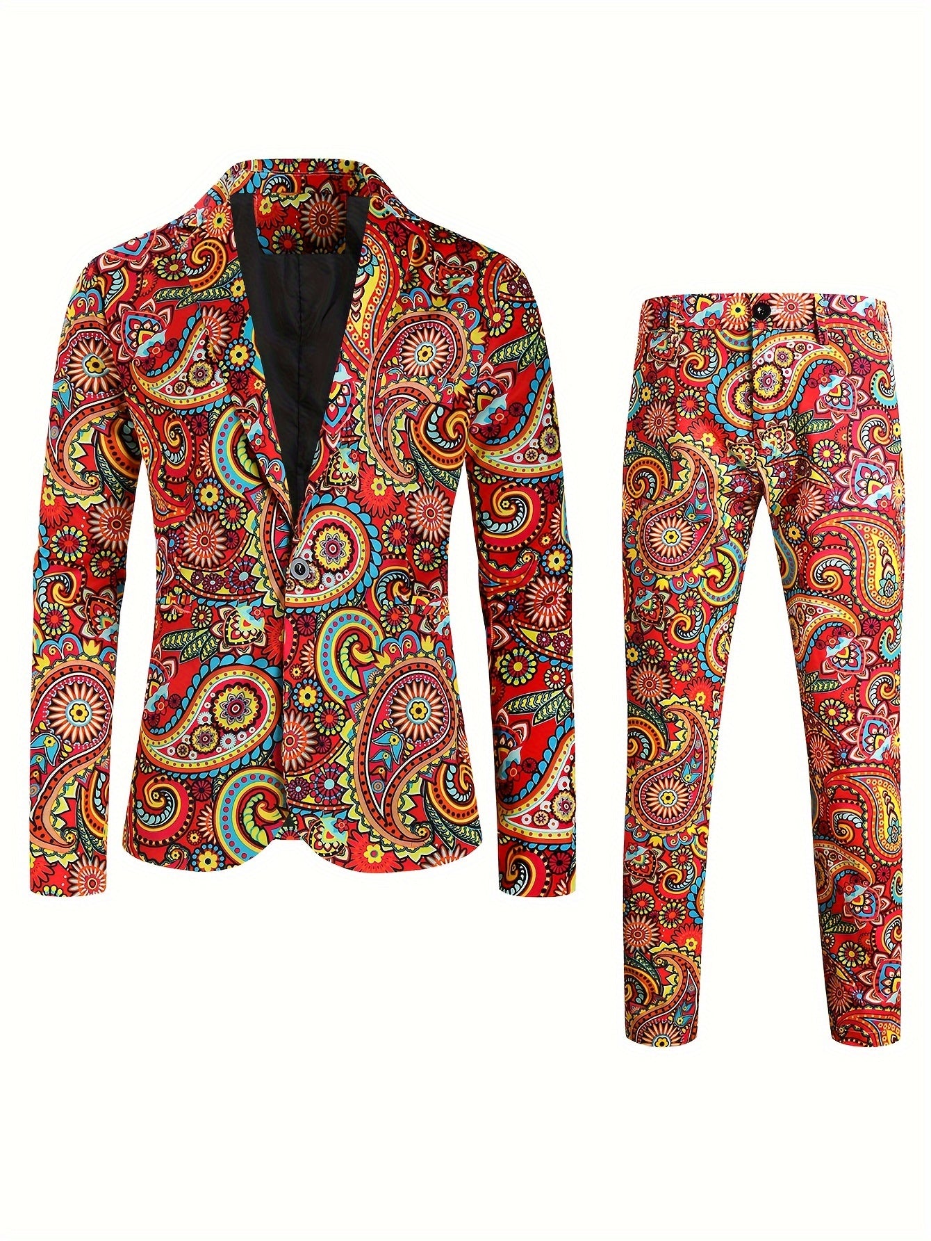 Lucian | Statement Blazer & Broek Set met Paisley Print