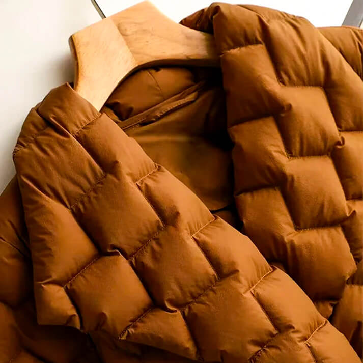 Dames Winterjas – Gewatteerd Met Ceintuur en Elegante Pasvorm