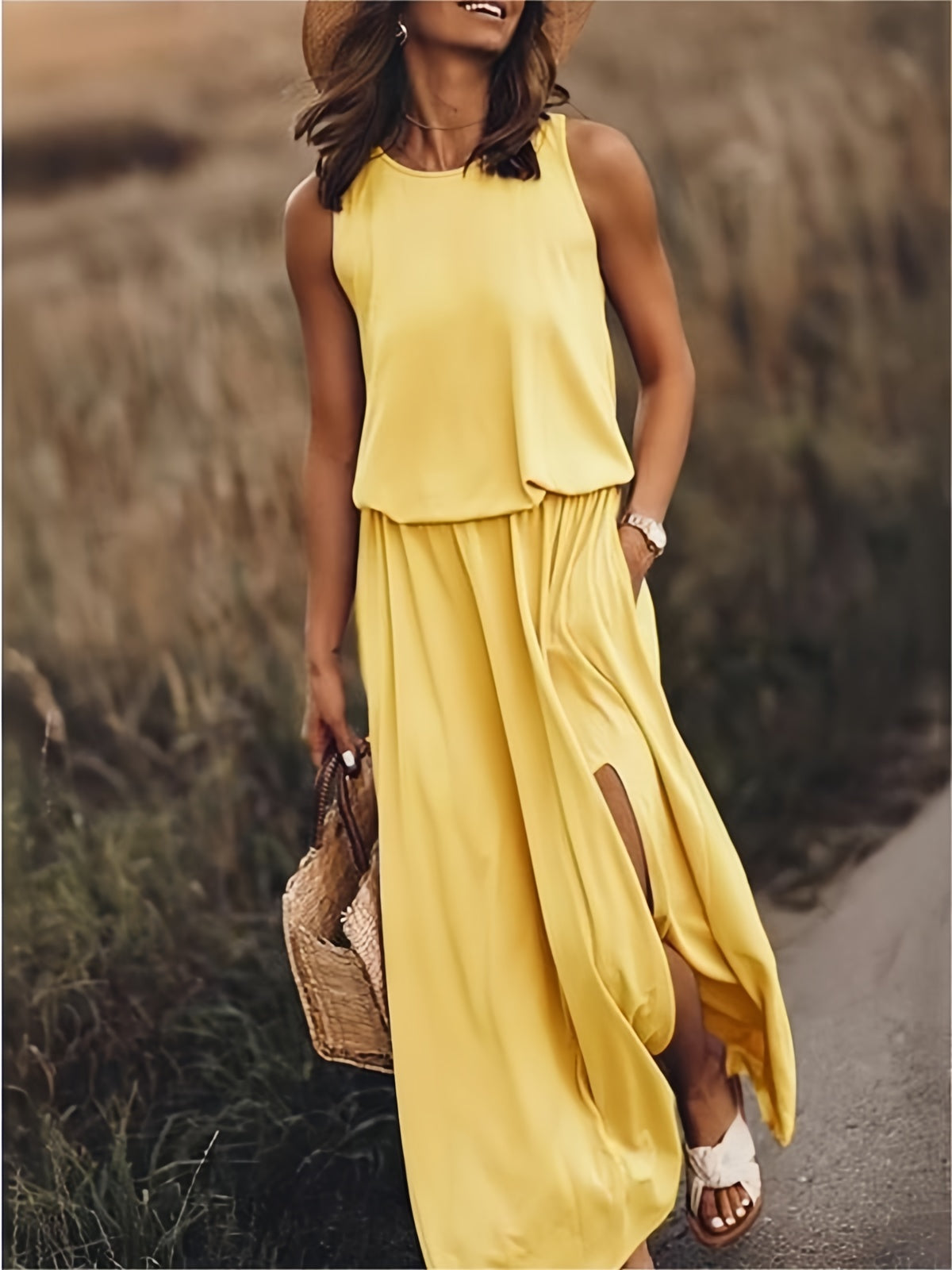 Zomerse Maxi-Jurk met Elegante Uitstraling