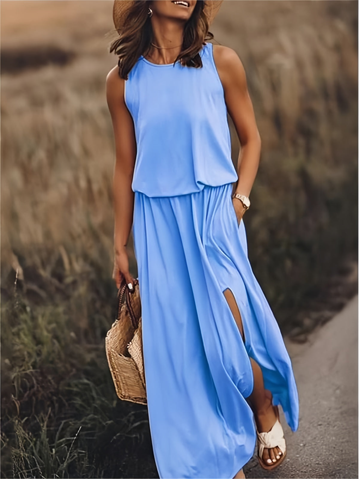 Zomerse Maxi-Jurk met Elegante Uitstraling