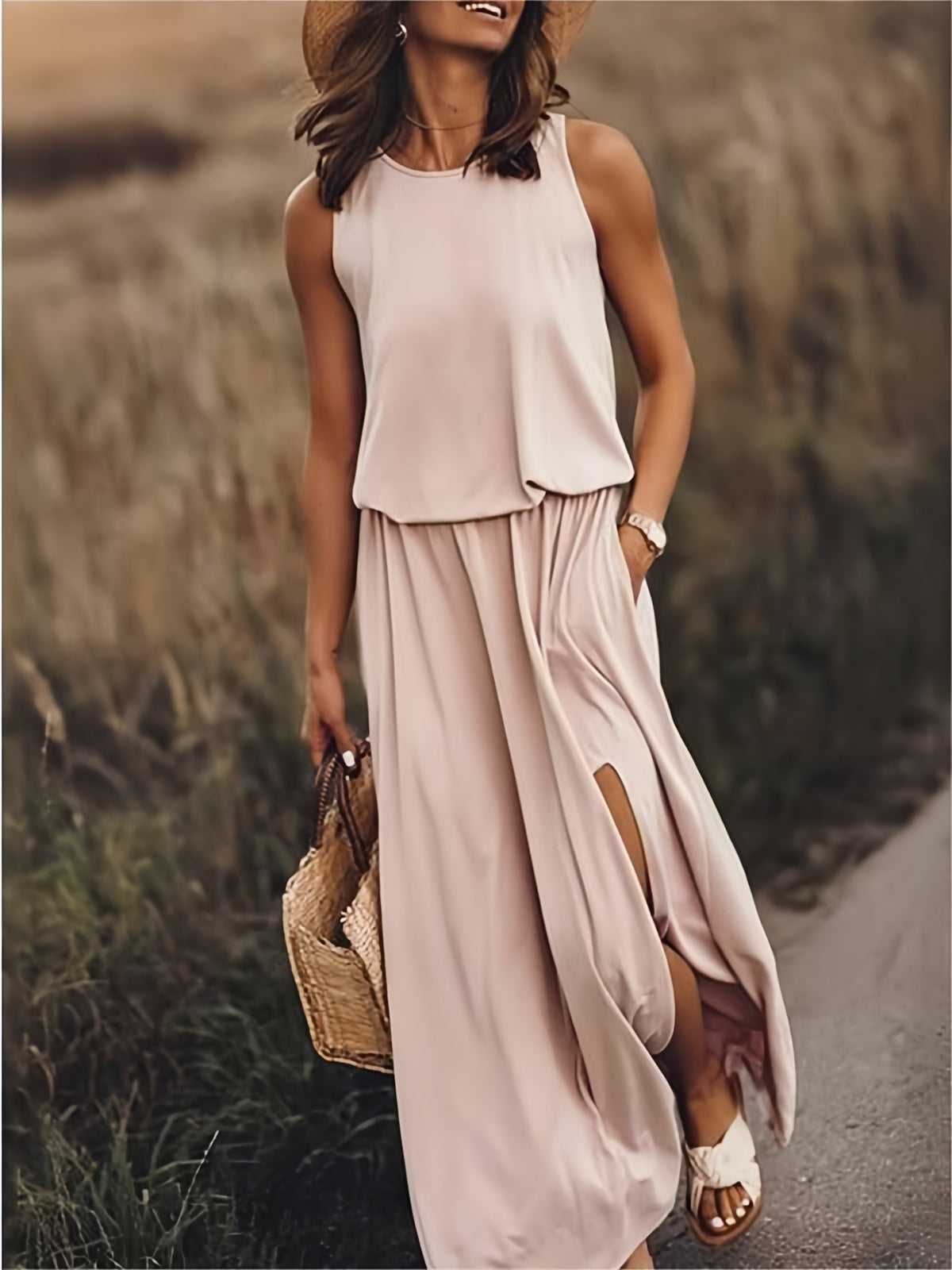 Zomerse Maxi-Jurk met Elegante Uitstraling