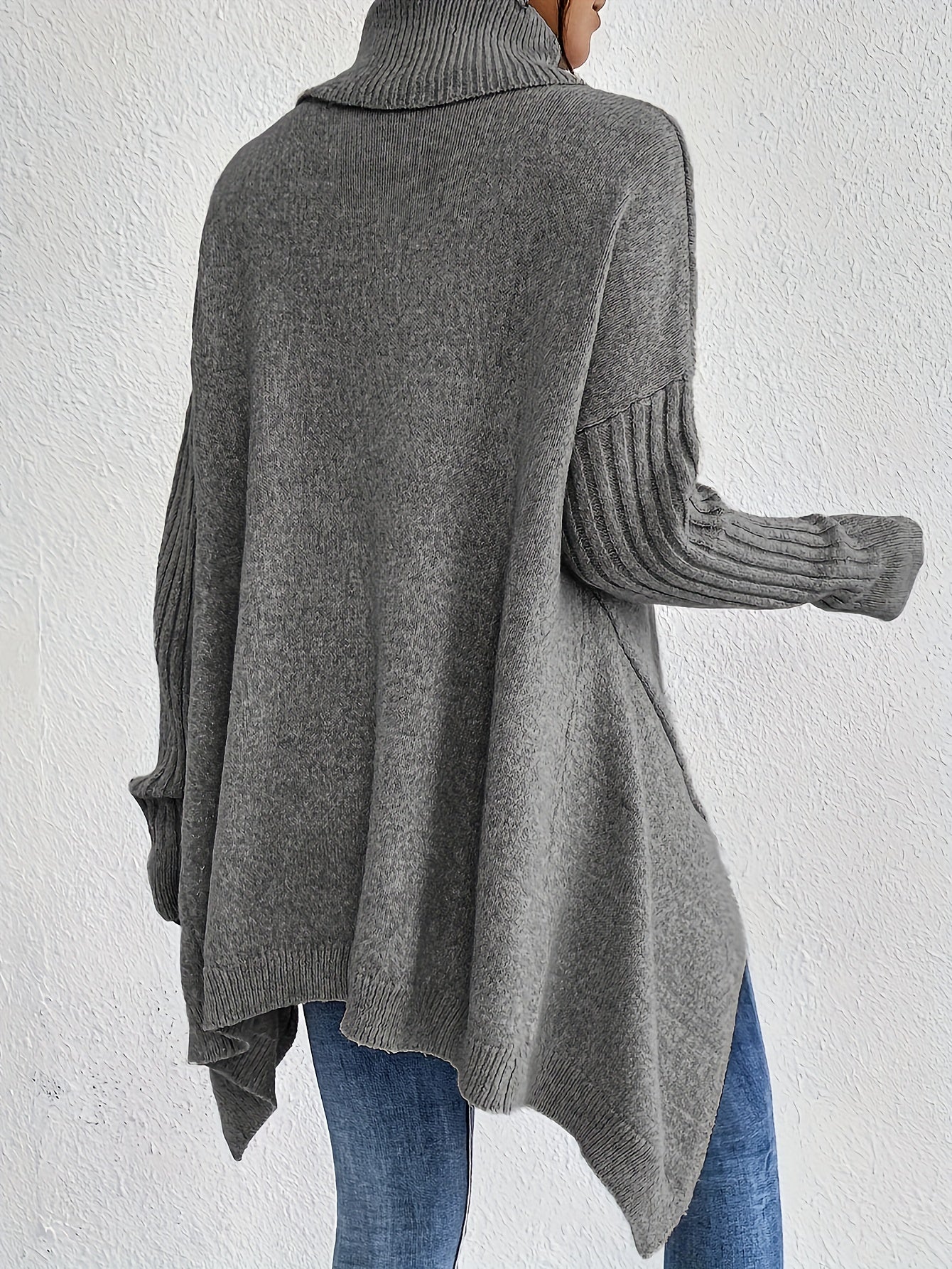 Dames coltrui | Oversized model met hoge kraag en moderne pasvorm
