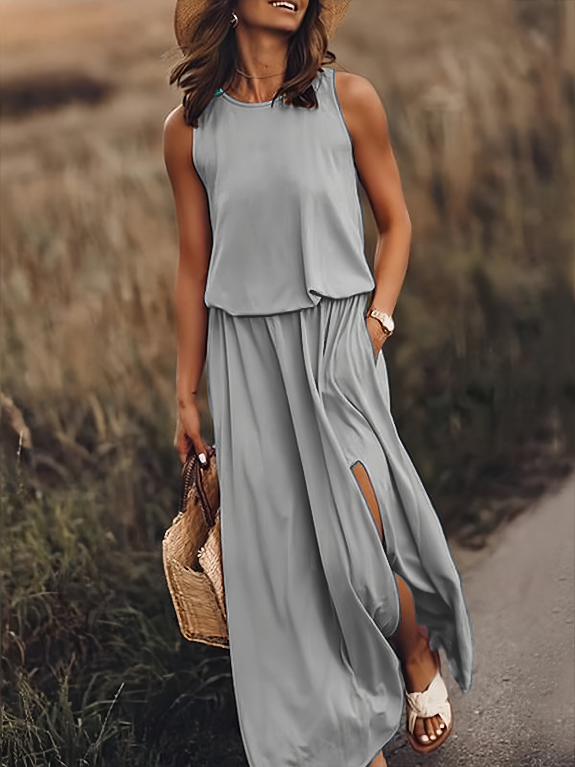 Zomerse Maxi-Jurk met Elegante Uitstraling