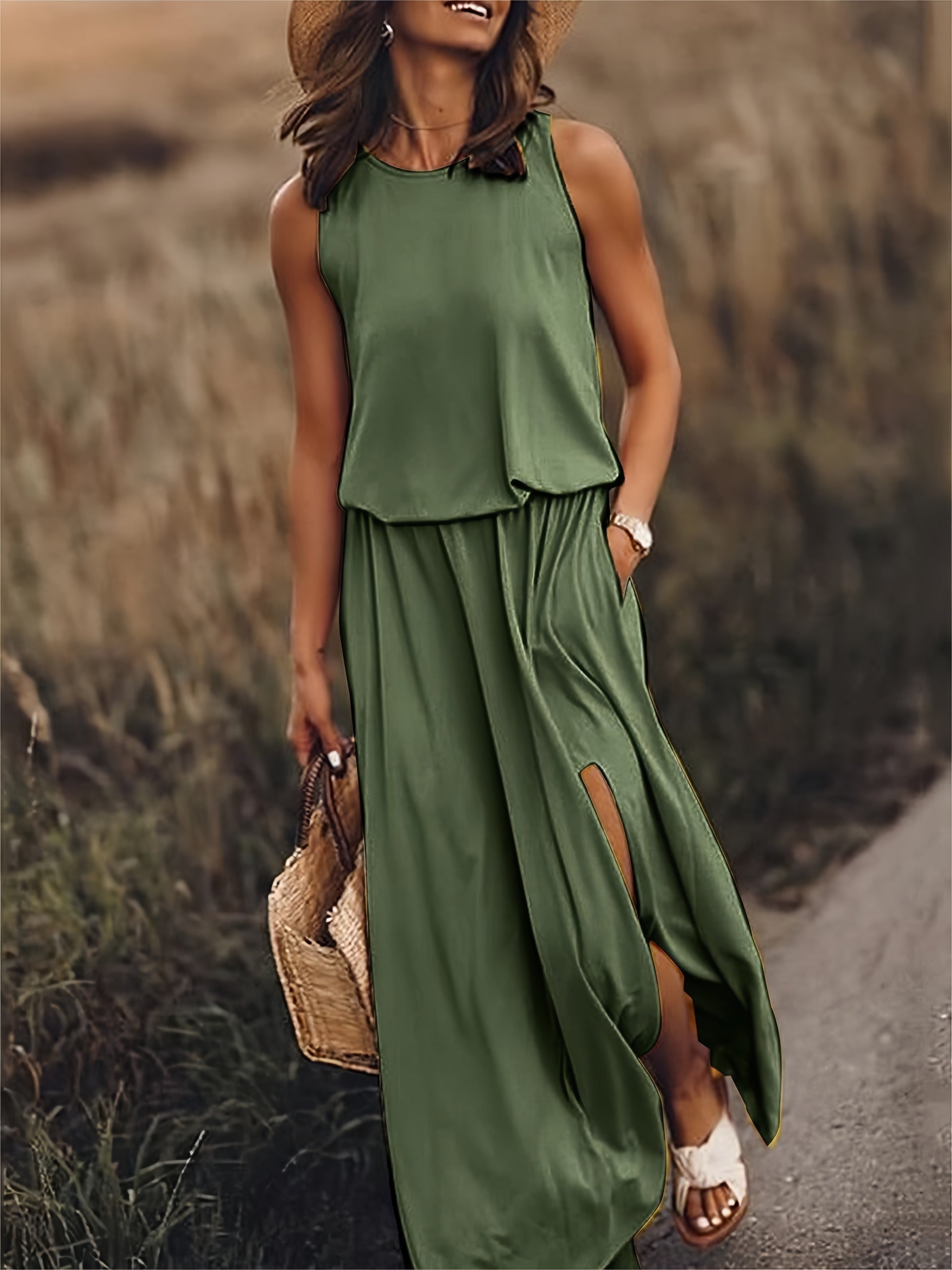 Zomerse Maxi-Jurk met Elegante Uitstraling