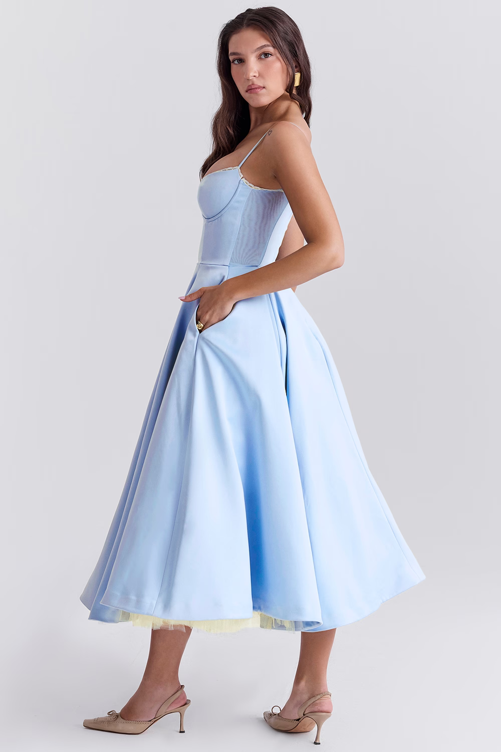 Mode Outlet | Elegante Midi Party Jurk – Flatterend & Feestelijk