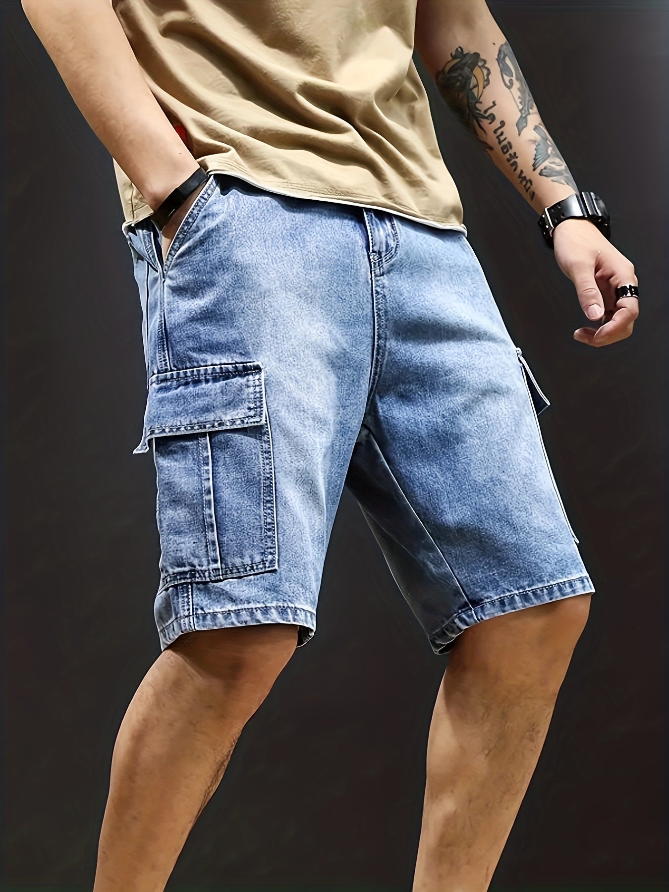 Liam | Cargo Denim Shorts voor Heren – Comfort, Stijl & Functionaliteit