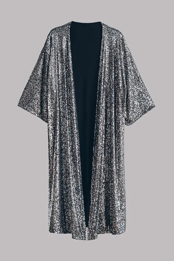 Liora | Pailletten Kimono met Wijde Mouwen – Glamour voor Elke Gelegenheid