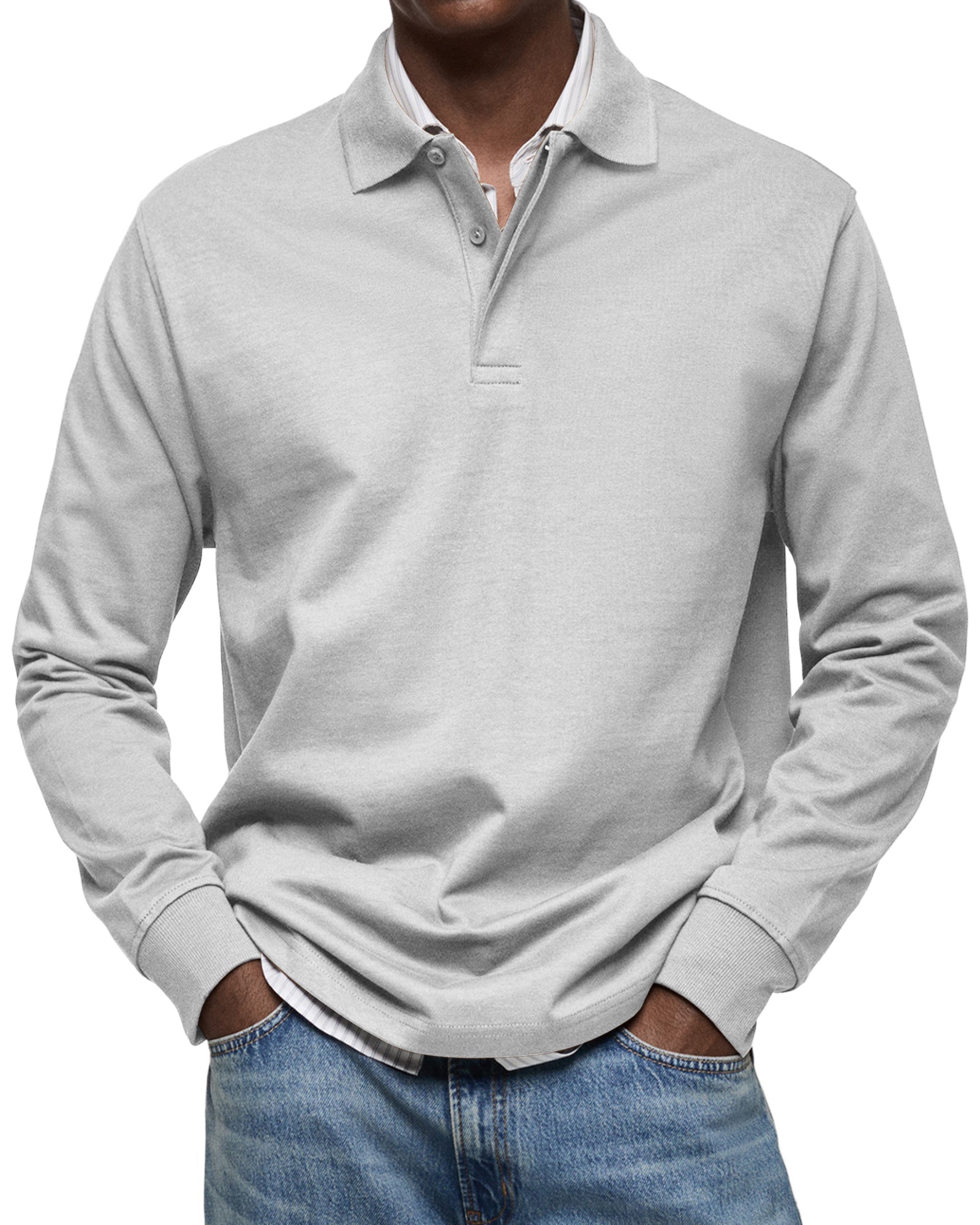 Heren Longsleeve Polo met Klassieke Stijl en Modern Draagcomfort