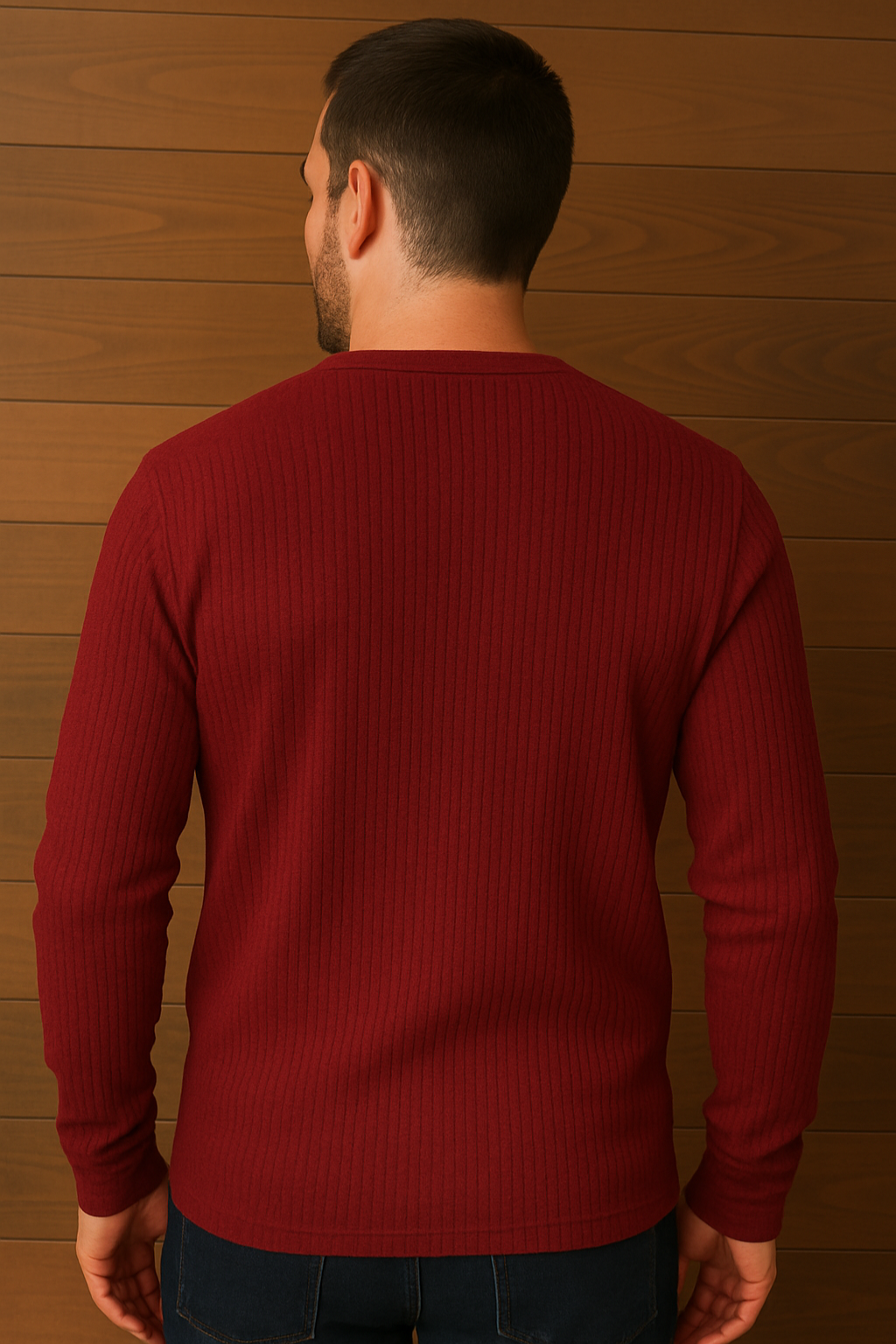 Heren Henley shirt | Casual longsleeve met knoopsluiting
