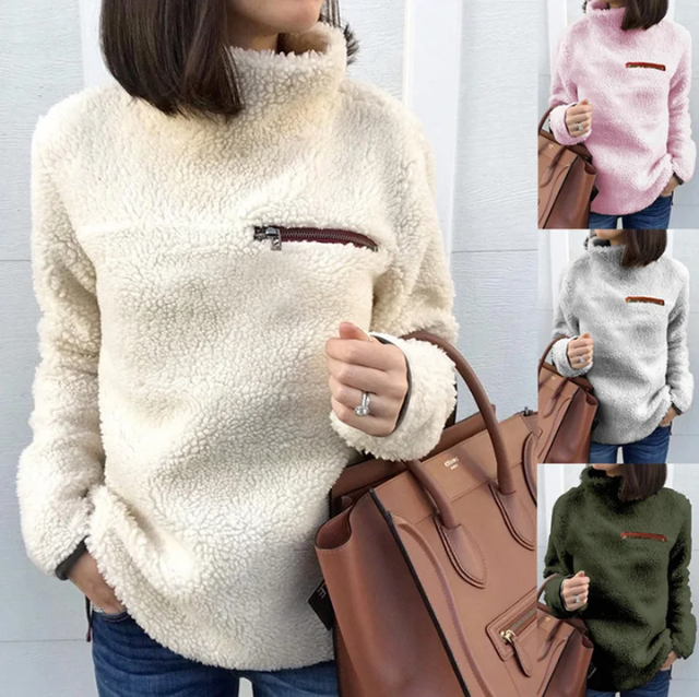 ELISE | Warme & Comfortabele Fleece Trui voor Dames – Stijlvol & Veelzijdig