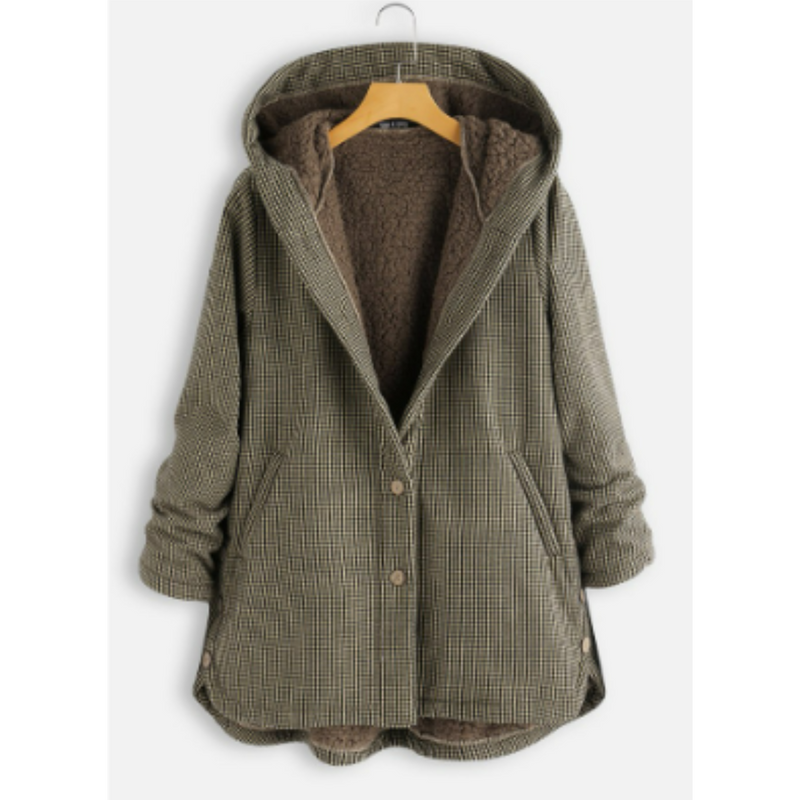 Lange Dames Hoodie met Capuchon en Elegante Uitstraling