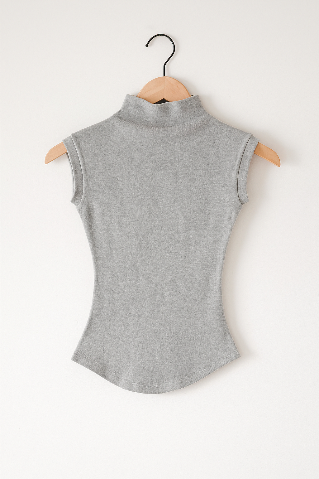 Dames Top zonder Mouwen met Hoge Kraag – Elegant & Minimalistisch