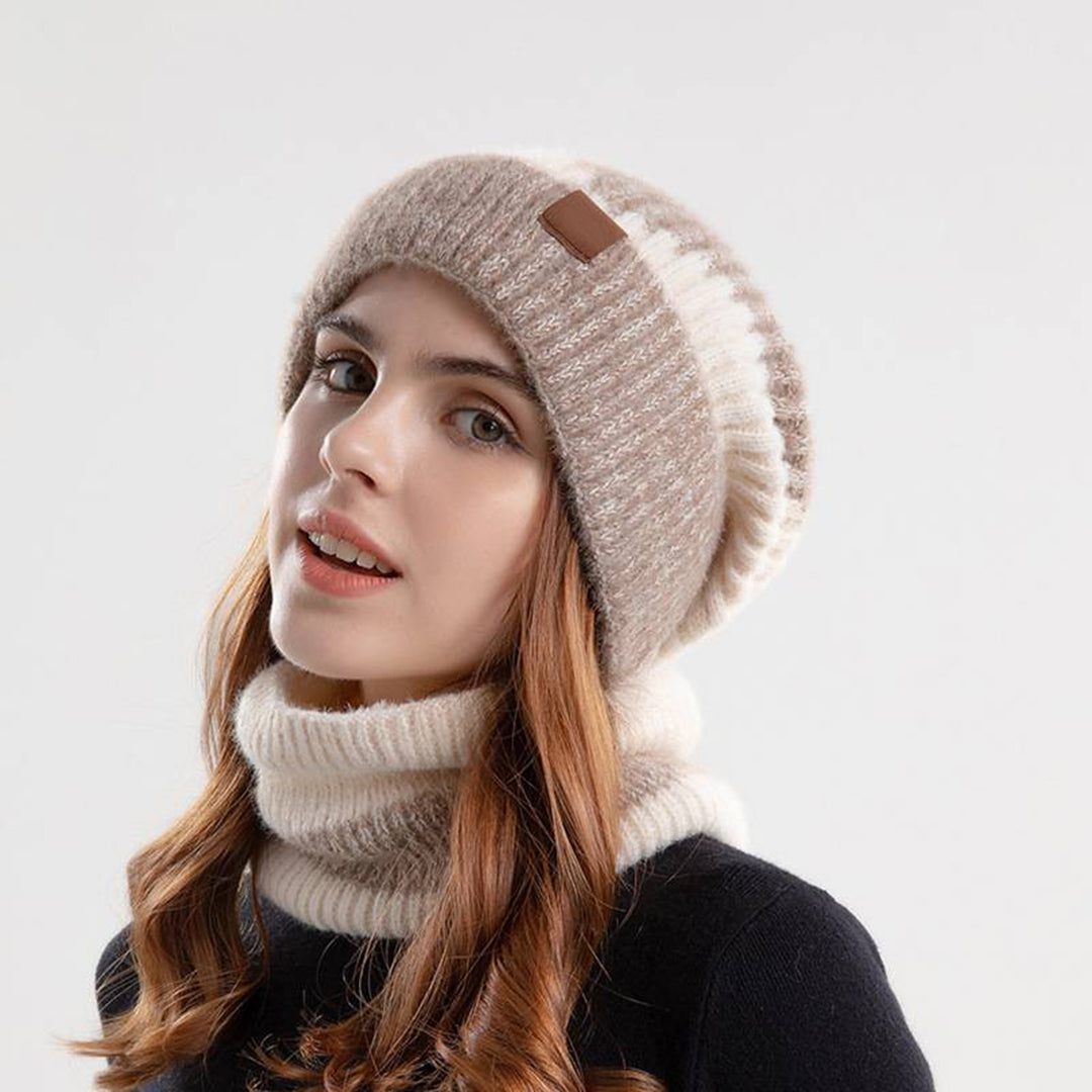 Noëlle – Luxe Warme Muts en Sjaal Set voor Dames