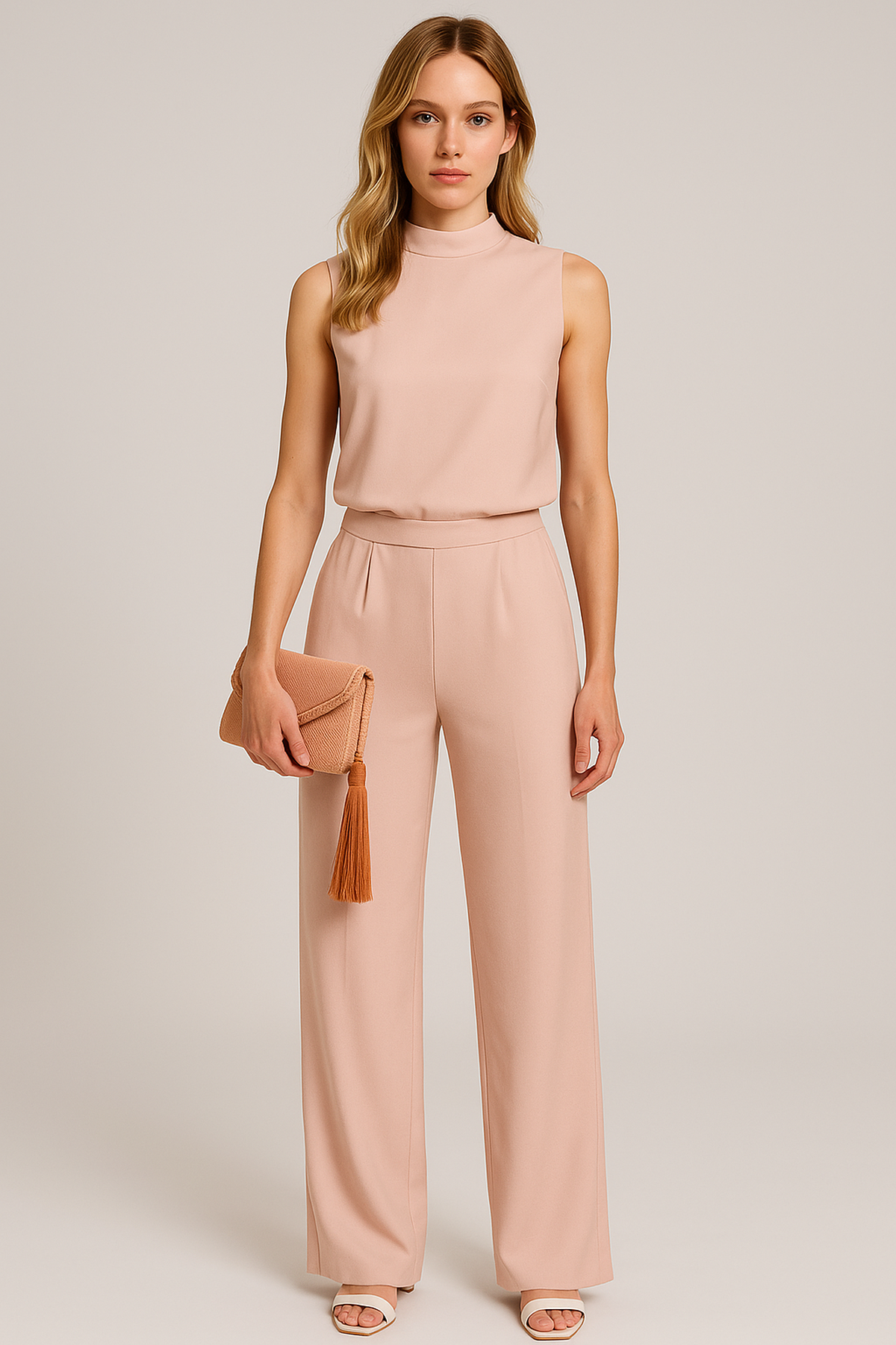 Elegante Mouwloze Jumpsuit met Wijde Pijpen | Stijlvol en Veelzijdig