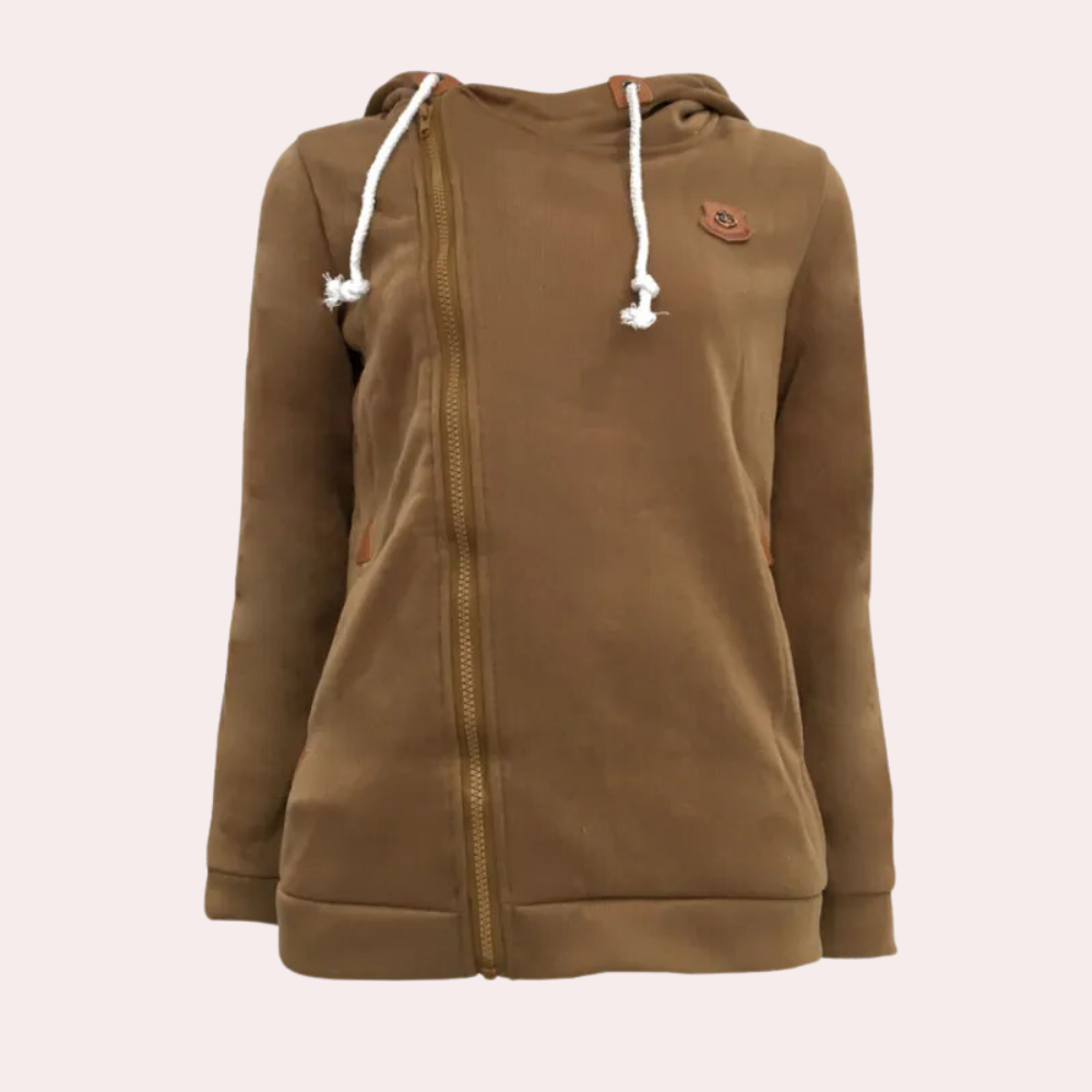 Lotte Dames Sweatshirt met Ritssluiting en Capuchon-2