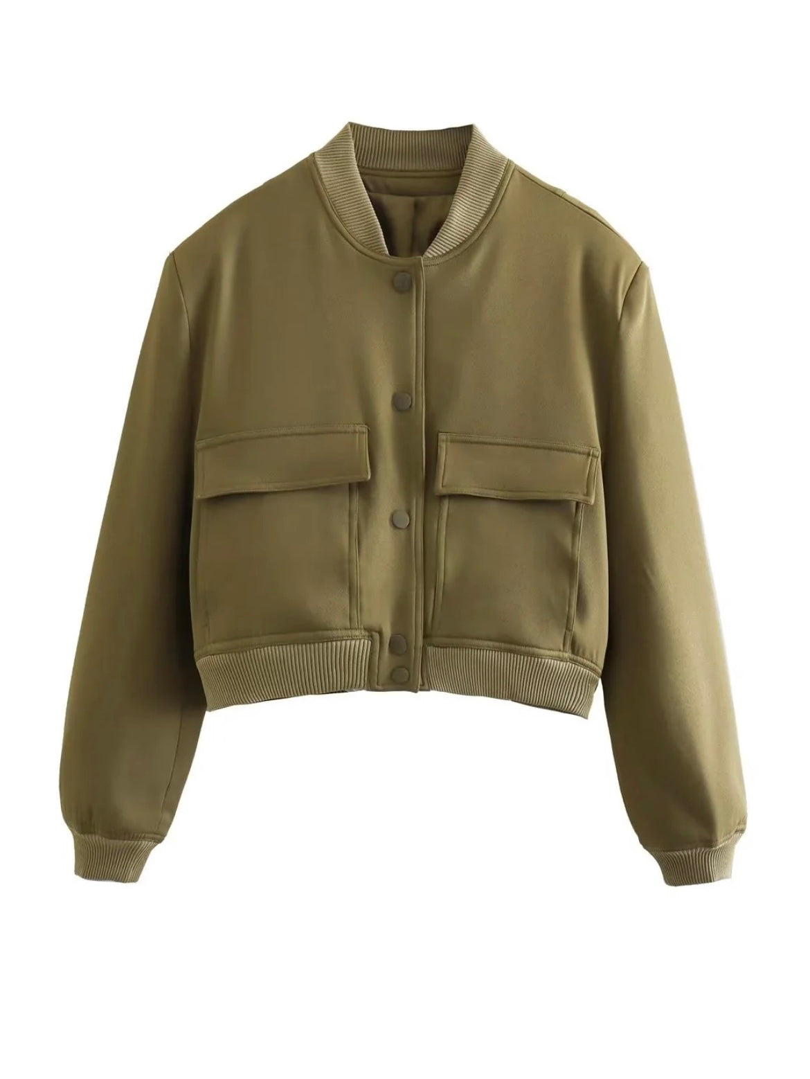 Mila | Trendy Cropped Bomberjack in Ecru