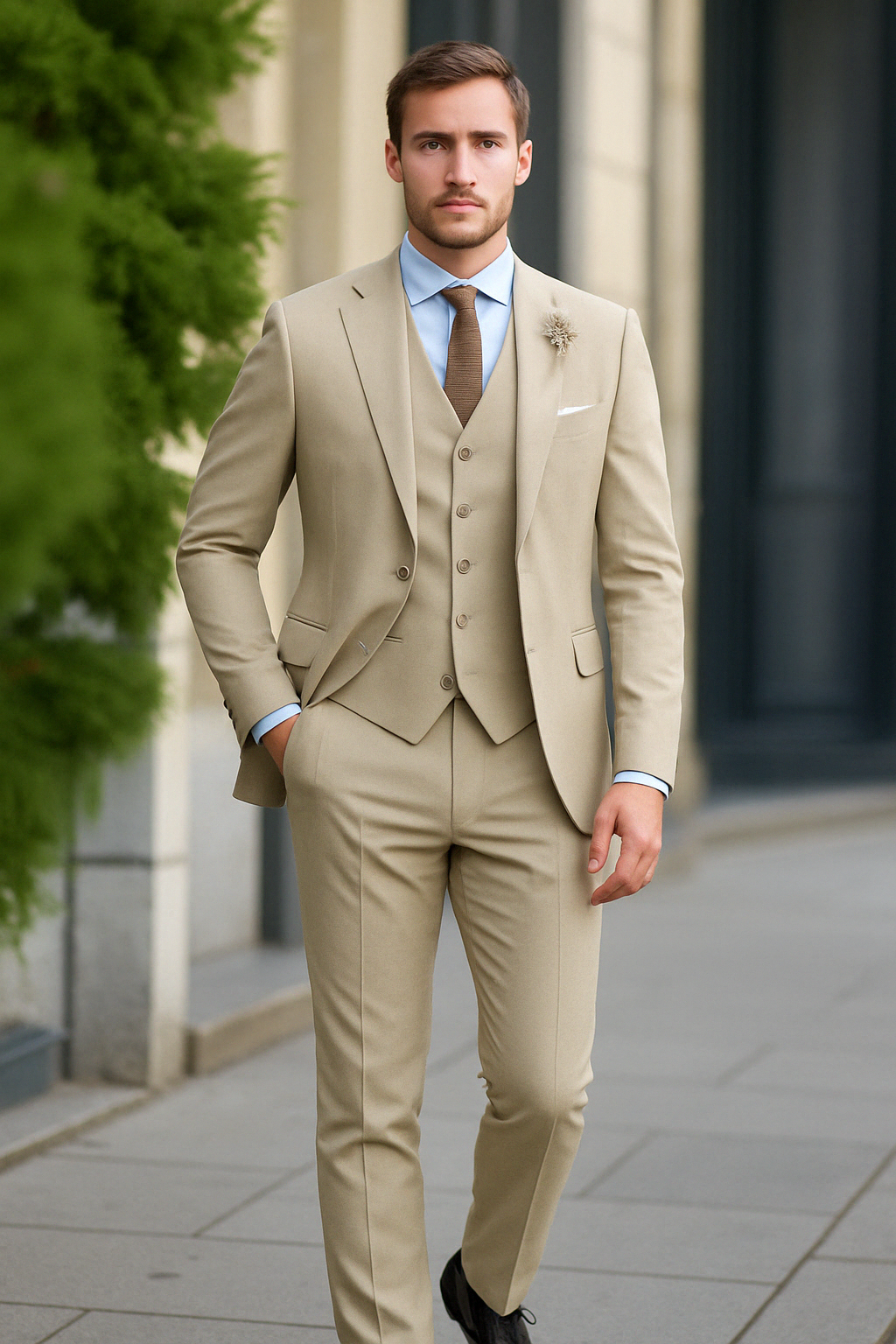 Herenpak – 3-Delig – Slim Fit – Blazer, Gilet & Pantalon