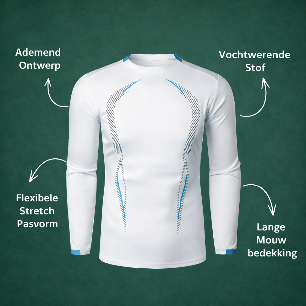 Heren Ademend Outdoor T-Shirt met Lange Mouwen – Lichtgewicht Trail Layer