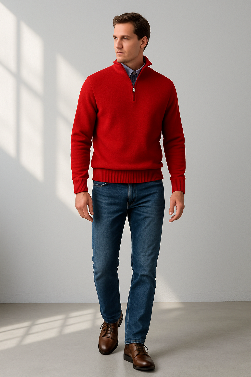 Heren half-zip trui | Warm en stijlvol met regular fit