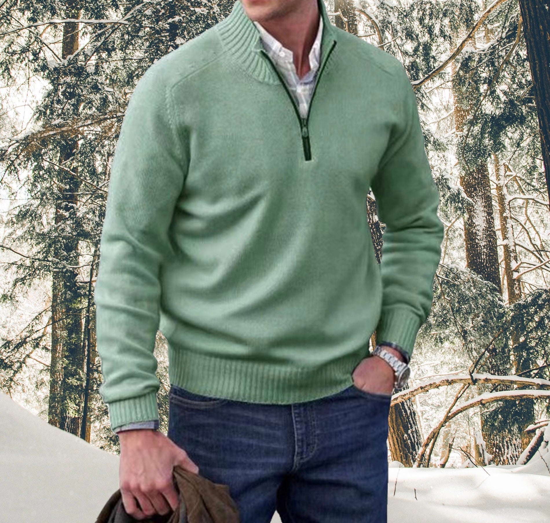 MARCUS | Stijlvolle Half Zip Pullover voor Heren – Luxe & Comfortabel