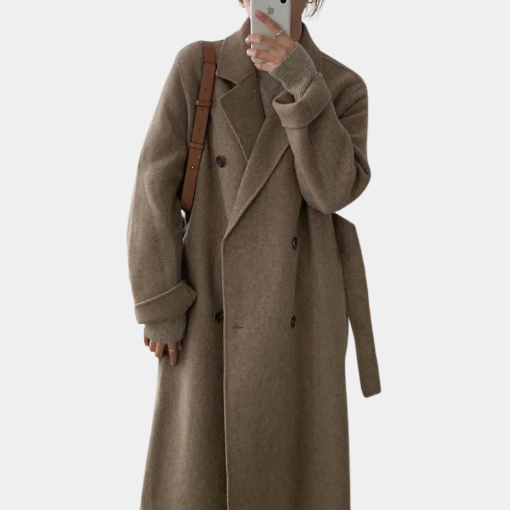 Amélie | Lange Winterjas voor Dames – Stijlvol & Warm