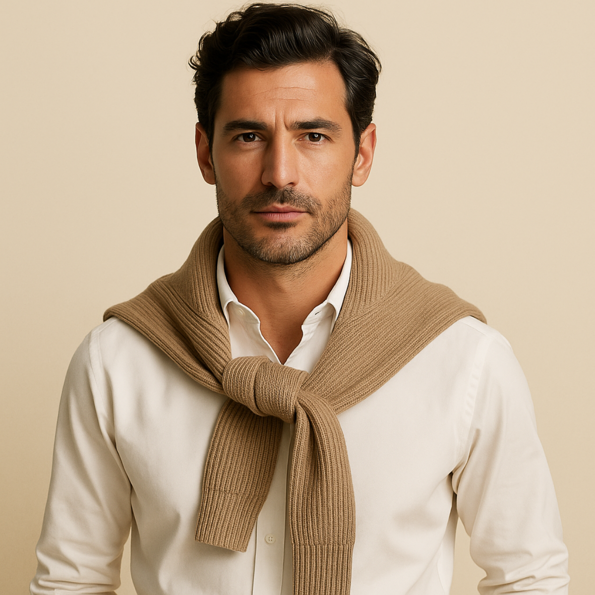 Heren Trui met Halve Rits | Getailleerde pasvorm en geribbelde textuur