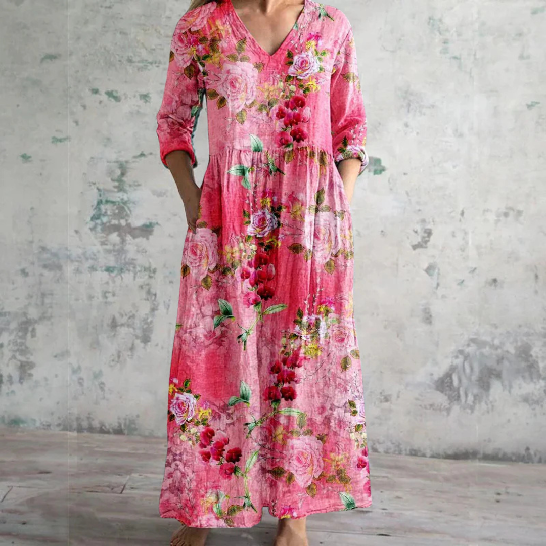 Dames zomerjurk met bloemenprint – elegant en luchtig