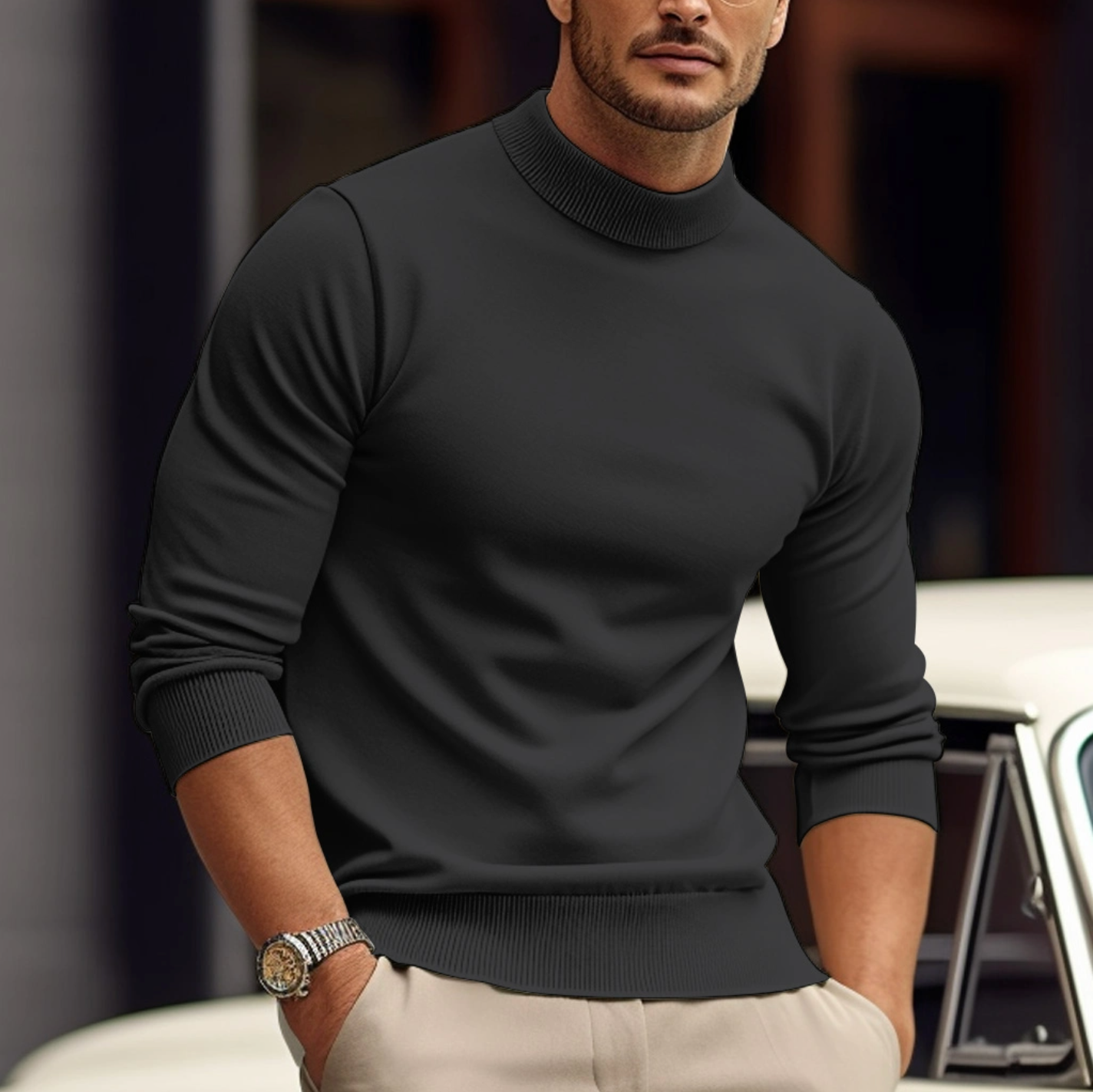 Mode Outlet | Katoenen Pullover voor Heren – Licht, Comfortabel & Stijlvol