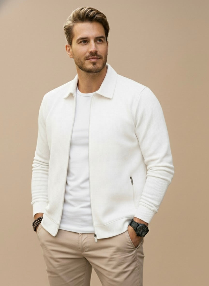 Heren Vest met Rits en Moderne Uitstraling