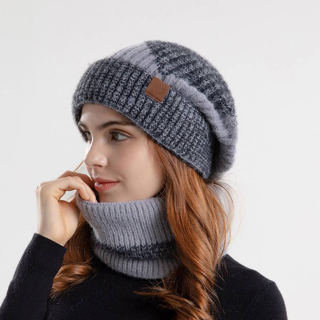 Noëlle – Luxe Warme Muts en Sjaal Set voor Dames
