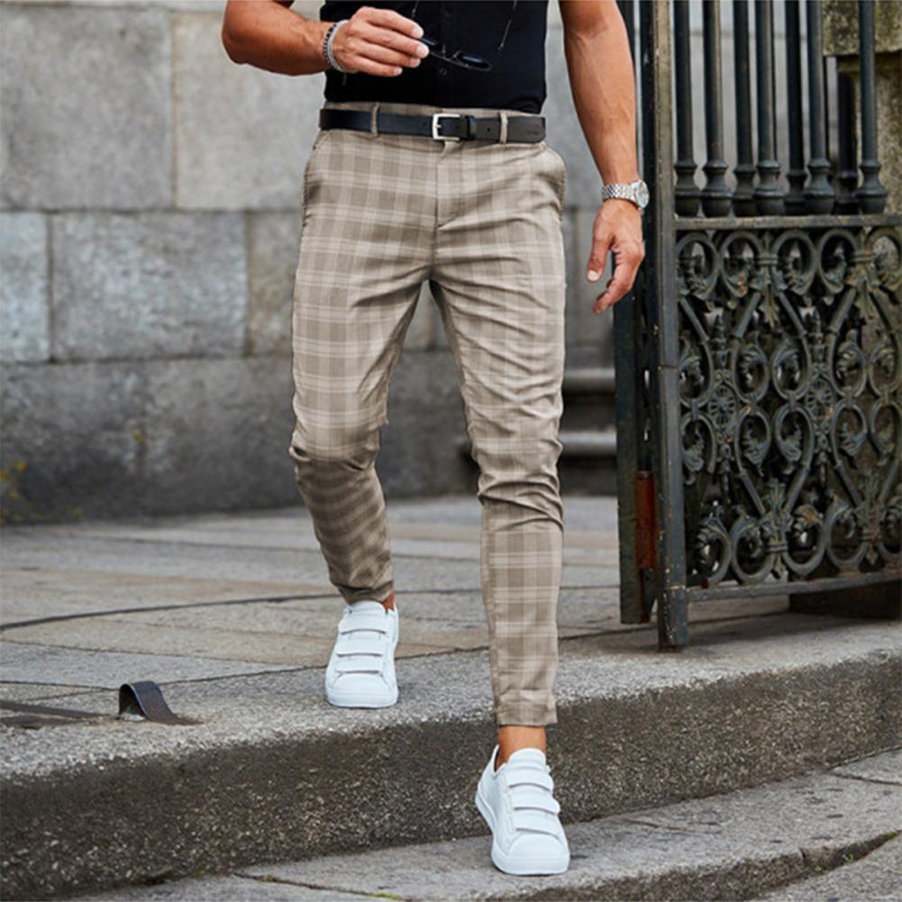 Variant image for Lars Heren Chino Broek met Ruitenpatroon - Comfortabele Slim Fit Pantalon Heren-2