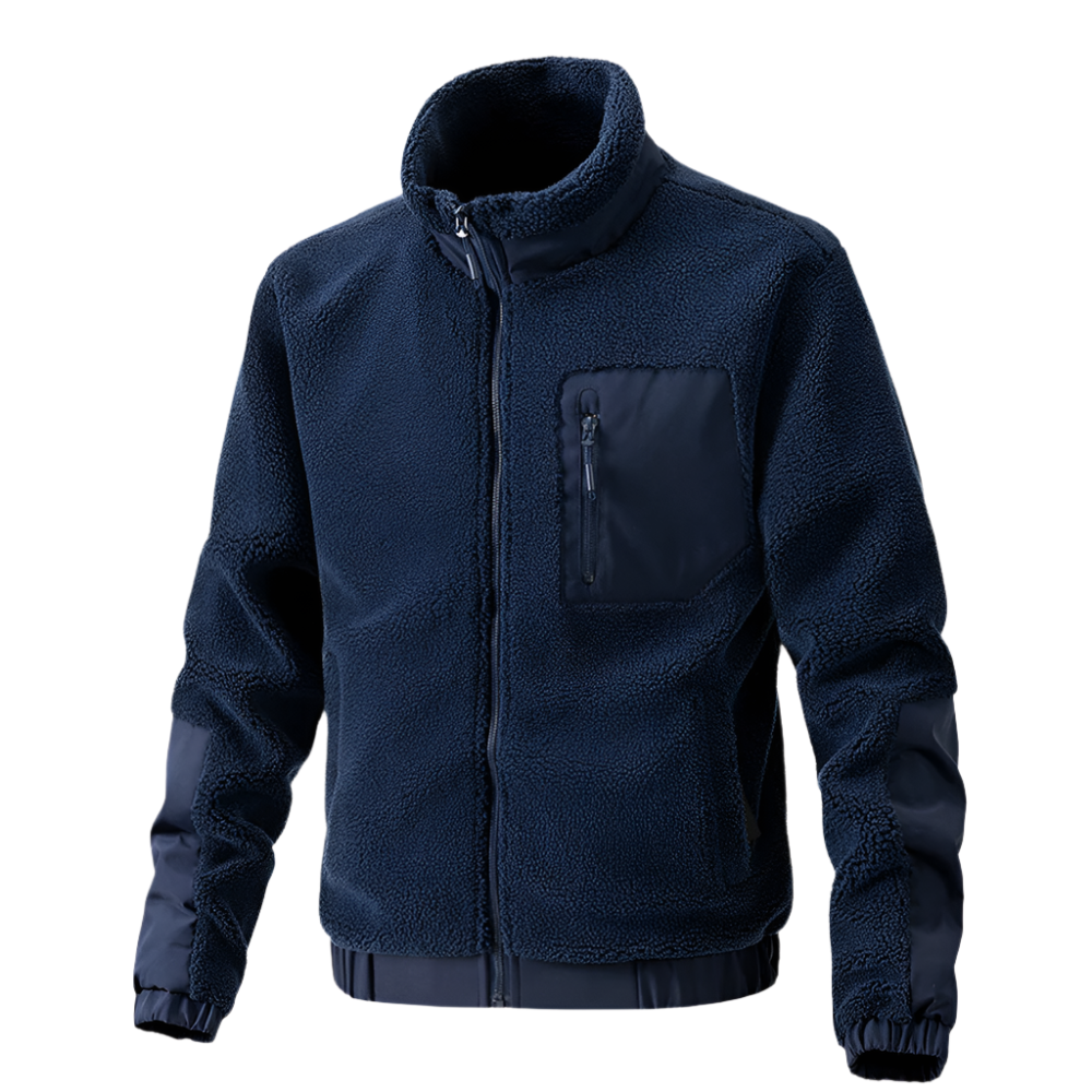 Heren fleecejack – Warm fleece vest met verstevigde details