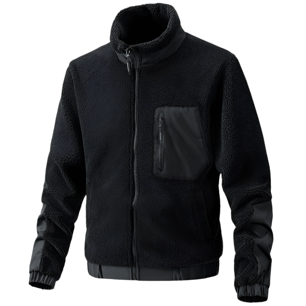 Heren fleecejack – Warm fleece vest met verstevigde details